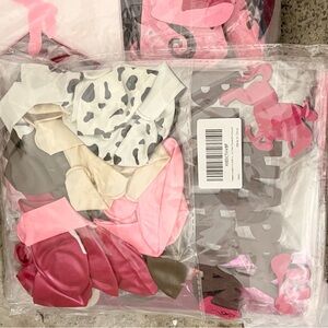 Pink and White Party Decoration Set